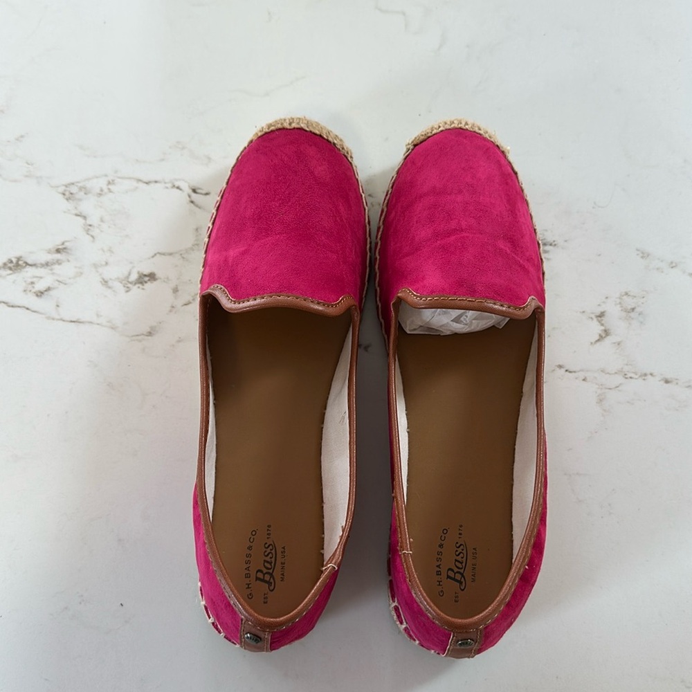 New G.H. Bass | suede fuchsia Jenna espadrilles